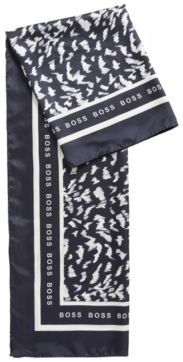 HUGO BOSS - Square Scarf In Pure Silk With Collection Print - Patterned