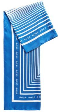 HUGO BOSS - Square Scarf In Pure Silk With Collection Print - Patterned