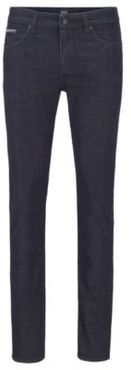 HUGO BOSS - Slim Fit Jeans In Blue Italian Denim With Wool - Dark Blue
