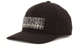 HUGO BOSS - Stretch Twill Cap With Metal Logo Plate - Black