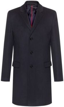 BOSS - Formal Slim Fit Coat In Pure Cashmere - Dark Blue