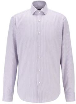 HUGO BOSS - Regular Fit Shirt In Thermo Regulating Fabric - Purple