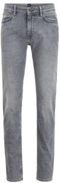 HUGO BOSS - Slim Fit Jeans In Gray Cashmere Touch Italian Denim - Grey