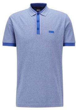 HUGO BOSS - Polo Shirt With Contrast Trims And New Season Logo - Blue