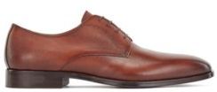 HUGO BOSS - Derby Shoes In Grained Structured Leather - Brown