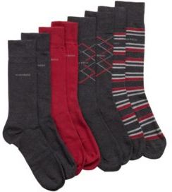 HUGO BOSS - Gift Boxed Four Pack Of Regular Length Socks - Dark Grey