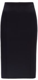 HUGO BOSS - Slim Fit Pencil Skirt In Stretch Twill - Black