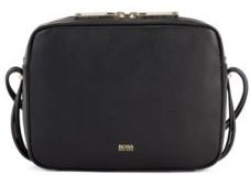 HUGO BOSS - Nappa Leather Crossbody Bag With Hardware Tipped Straps - Black