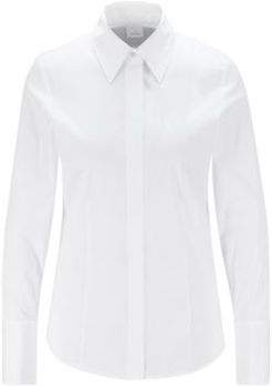 HUGO BOSS - Regular Fit Blouse With Heart Shaped Cufflinks - White