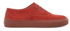 HUGO BOSS - Italian Made Trainers In Suede With Hardware Logo - Brown