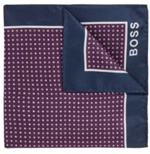 HUGO BOSS - Italian Made Pocket Square In Printed Silk - Light Purple