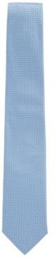HUGO BOSS - Italian Made Silk Tie In Micro Dot Jacquard - Light Blue