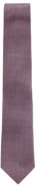 HUGO BOSS - Italian Made Silk Tie In Micro Dot Jacquard - light pink