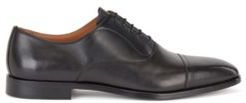 HUGO BOSS - Cap Toe Oxford Shoes In Burnished Leather - Black