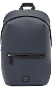 HUGO BOSS - Rubberised Fabric Backpack With Laptop Pocket And Smart Sleeve - Dark Blue