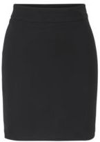 HUGO BOSS - Miniskirt In Portuguese Stretch Twill With Side Zip - Black
