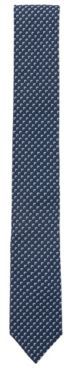 HUGO BOSS - Micro Patterned Tie In Recycled Material - Dark Blue