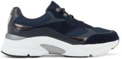 HUGO BOSS - Hybrid Running Trainers With Reflective Details - Dark Blue