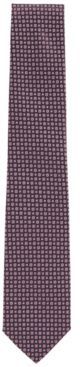 HUGO BOSS - Italian Made Tie In Pure Silk With Micro Pattern - Dark Purple