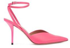 HUGO BOSS - Slingback Pumps In Italian Leather With Ankle Strap - Pink