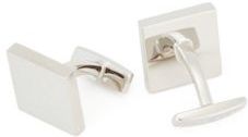 HUGO BOSS - Square Cufflinks With Stars And Logos - Silver