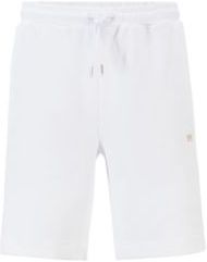 HUGO BOSS - Cotton Blend Shorts With Gold Logo Detailing - White