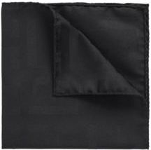 HUGO BOSS - Italian Made Pocket Square In Silk With Monogram Print - Black
