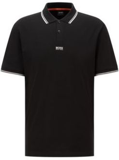HUGO BOSS - Cotton Piqu Polo Shirt With Seven Layer Logo - Black