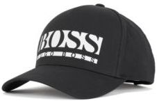 HUGO BOSS - Cap In Cotton Blend Twill With Color Block Logo - Black