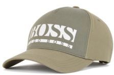 HUGO BOSS - Cap In Cotton Blend Twill With Color Block Logo - Dark Green