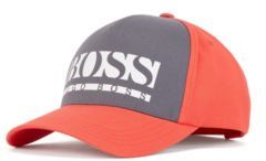 HUGO BOSS - Cap In Cotton Blend Twill With Color Block Logo - Red