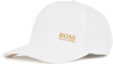 HUGO BOSS - Honeycomb Jersey Cap With Gold Tone Logo - White