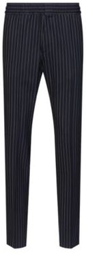 BOSS - Extra Slim Fit Pinstripe Pants In Stretch Virgin Wool - Dark Blue