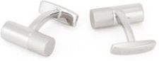 HUGO BOSS - Baton Cufflinks With Engraved Logo And Contrasting Finishes - Silver