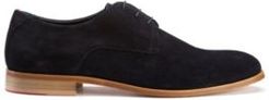 BOSS - Stacked Sole Derby Shoes With Suede Uppers - Dark Blue