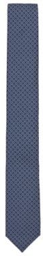 HUGO BOSS - Patterned Tie In Jacquard Fabric - Blue