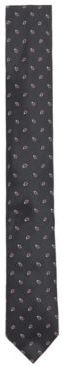 HUGO BOSS - Silk Jacquard Tie With All Over Micro Pattern - Black