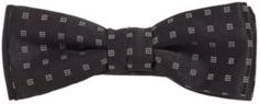 HUGO BOSS - Bow Tie In Silk Jacquard With All Over Pattern - Black