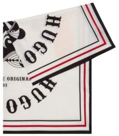 BOSS - Cotton Scarf With Exclusive Graphics - Black