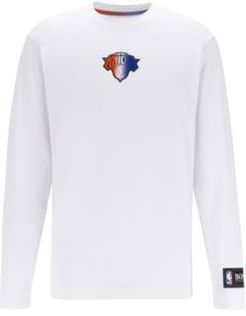 HUGO BOSS - Long Sleeved T Shirt From Boss X Nba With Team Logo - White