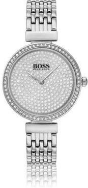 HUGO BOSS - Swarovski Crystal Encrusted Watch With Silver Finish
