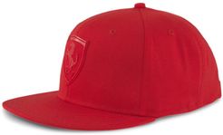 Scuderia Ferrari Style Flatbrim Cap in Red, Size Adult