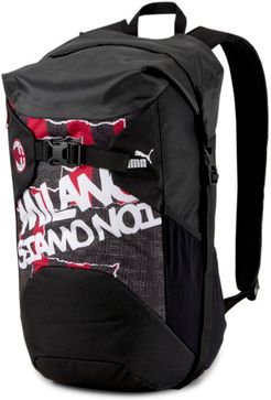 AC Milan ftblCulture Rolltop Backpack in Black/Tango Red