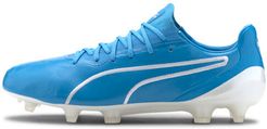 King Platinum FG/AG Men's Soccer Cleats Shoes in Luminous Blue/White, Size 9