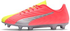 ONE 20.4 FG/AG Men's Soccer Cleats Shoes in Peach/Fizzy Yellow/Silver, Size 8