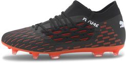 FUTURE 6.3 NETFIT FG/AG Soccer Cleats Shoes in Black/White/Shocking Orange, Size 10.5