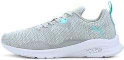 HYBRID Fuego Knit Women's Running Shoes in Grey/Violet/Aruba Blue, Size 9.5