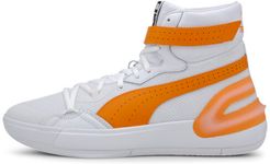 Sky Modern Trevor Project Basketball Shoes in White/Orange Popsicle, Size 11