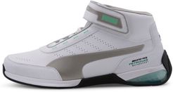 Mercedes-AMG Petronas Kart Cat Mid LQDCELL Men's Motorsport Shoes in White/Silver, Size 9