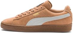 Suede Classic Women's Sneakers in Toast/White, Size 6.5